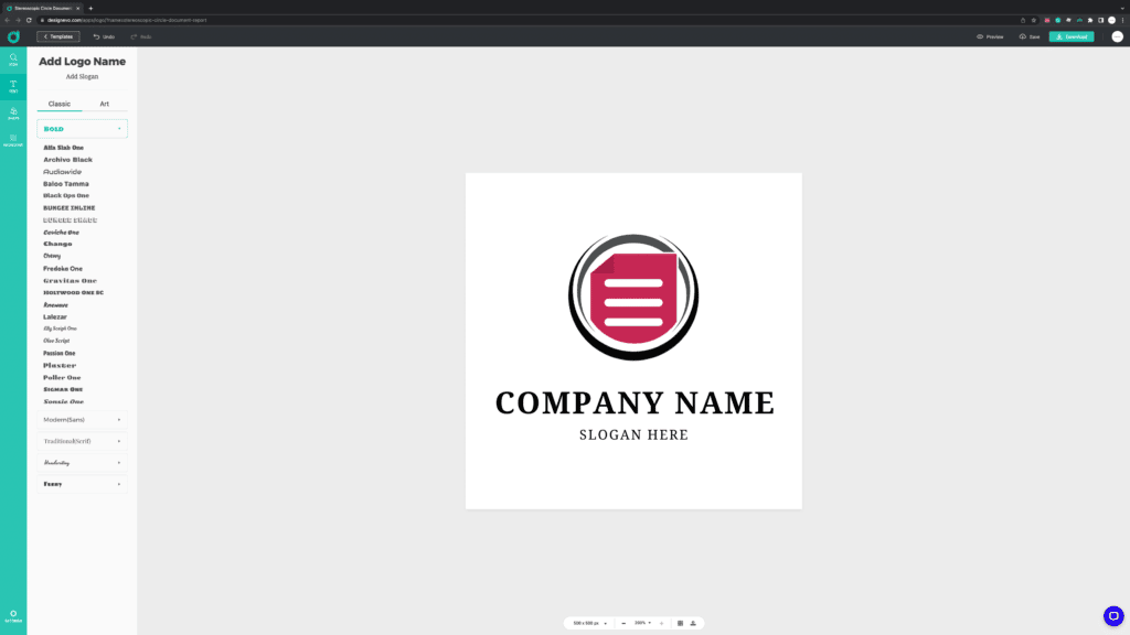 DesignEvo Review - Customize Logo