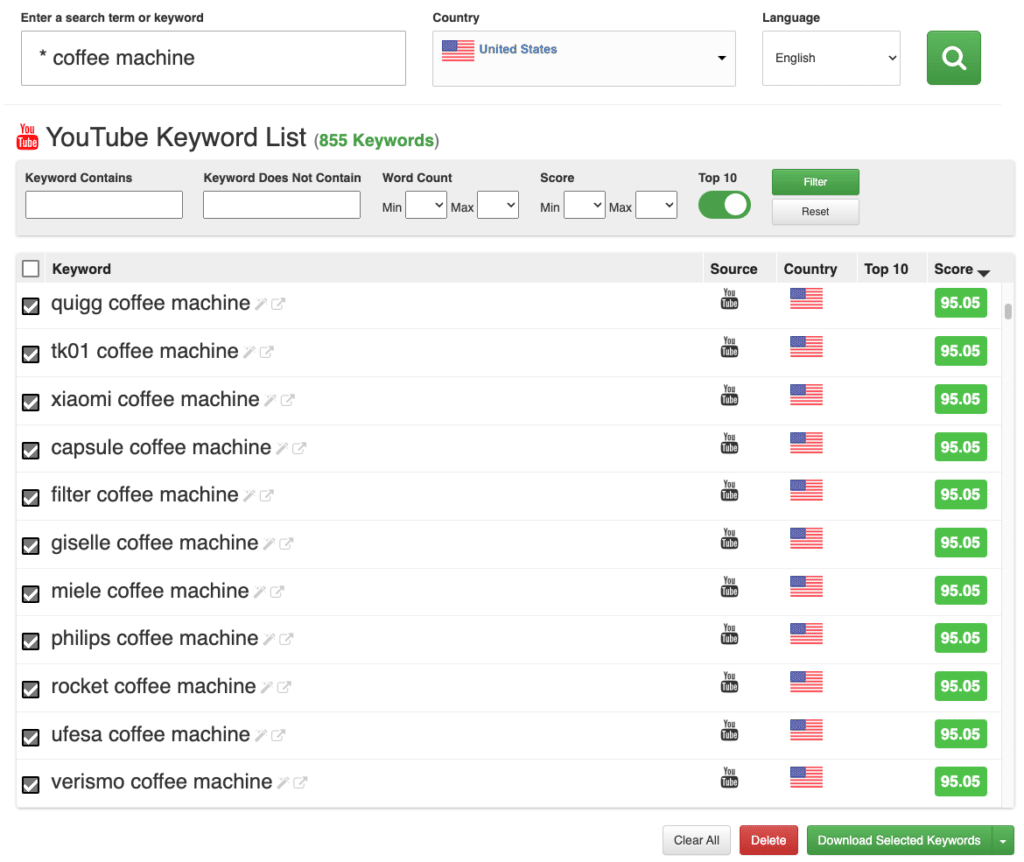 Keyword Tool Dominator - Wild Card Search Example