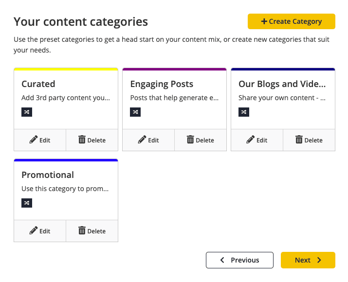 SocialBee Review - Set up Content Categories