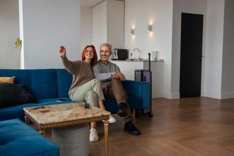 A woman and a men trying to find out the Products to Make Life Easier.