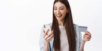 Woman enjoying Best cards for shopping in Canada.