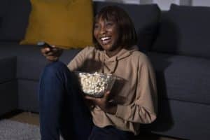 Young famale watchning Netflix Canada 2025 releases