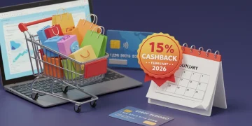 15% cashback on online shopping