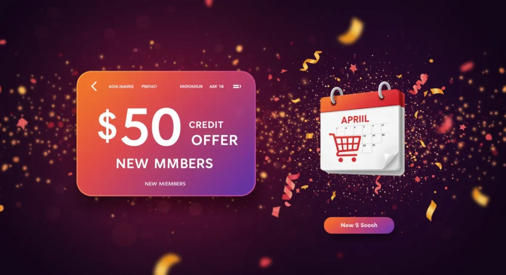 New Members Only: $50 Credit on Your First Order in April 2026