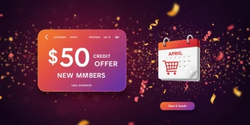 Exclusive $50 credit for new members on their first order in April 2026, vibrant promotional banner.