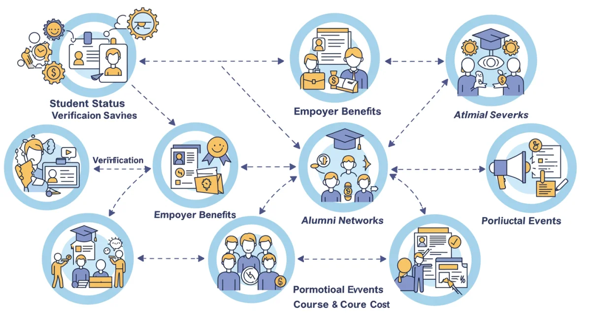 Infographic showing multiple pathways to secure educational discounts.