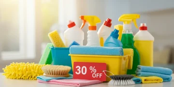 Spring cleaning essentials with 30% off offer tag