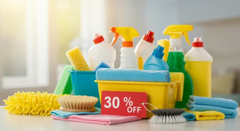 Spring cleaning essentials with 30% off offer tag