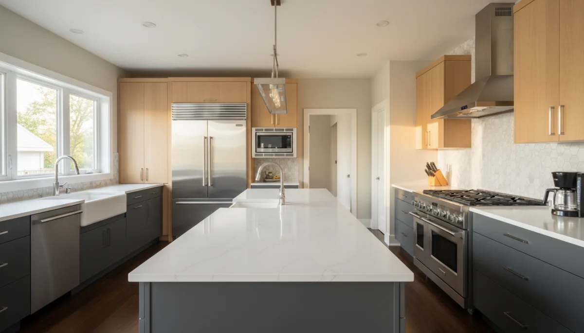 Newly renovated kitchen with high-return smart decor investments